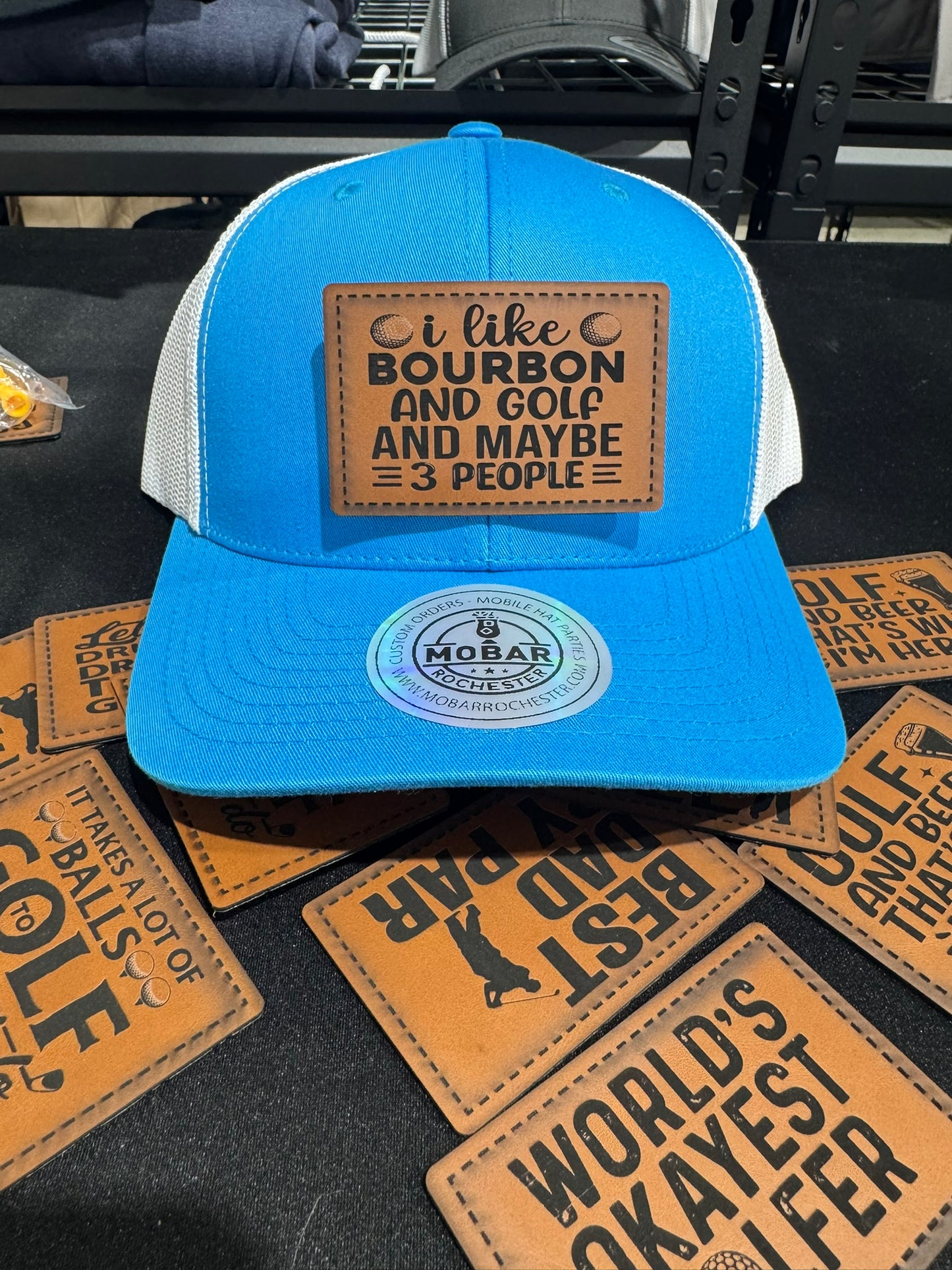 Golf, Bourbon, & 3 People - Golf Hat