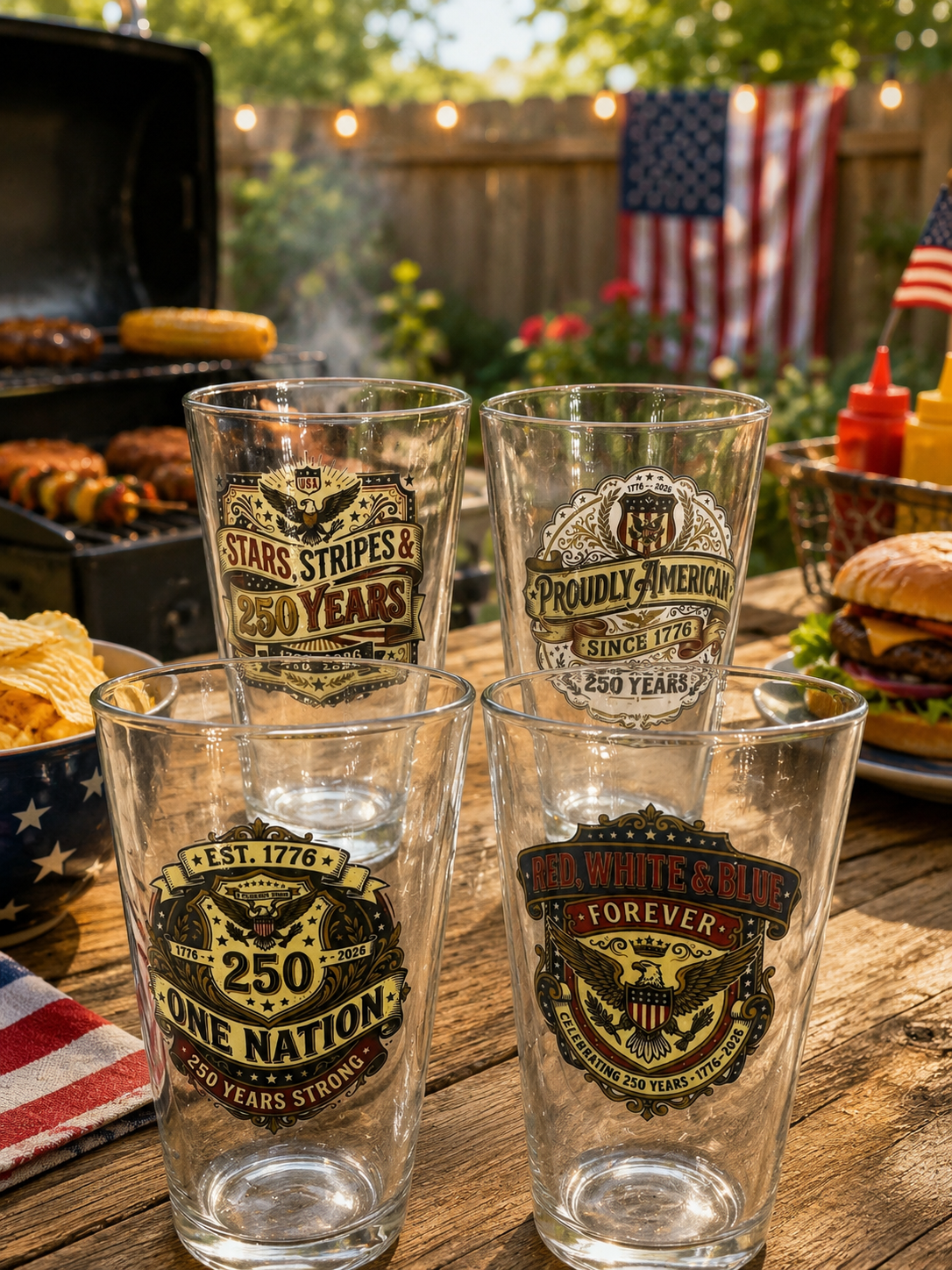 'Merica 250th Freedom Pack - 4 Pint Glasses