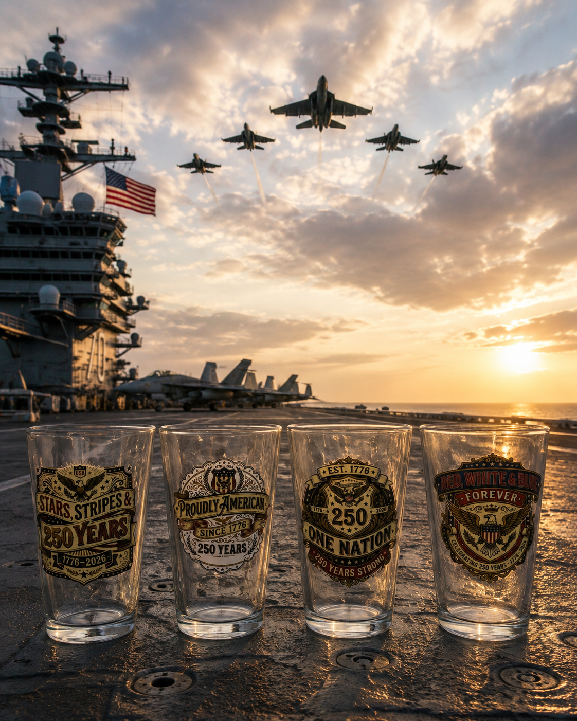 'Merica 250th Freedom Pack - 4 Pint Glasses