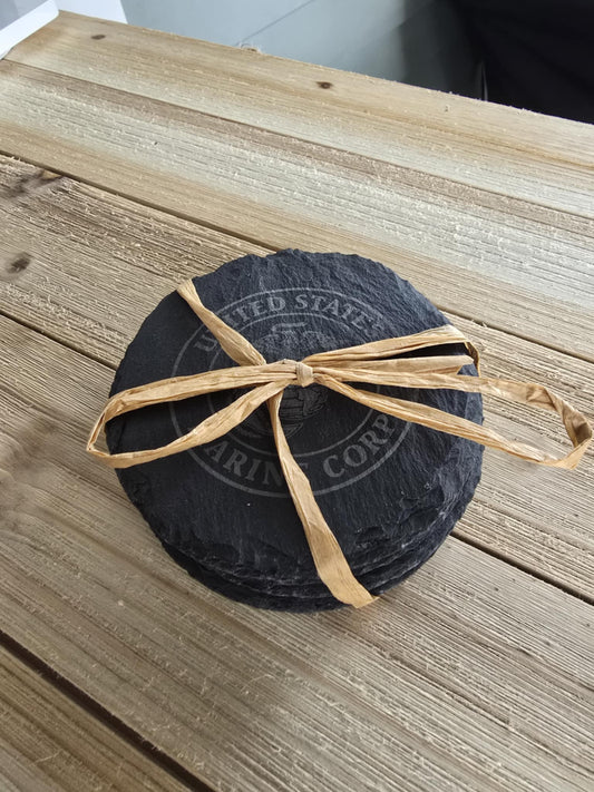 US Armed Forces Slate Coasters Set