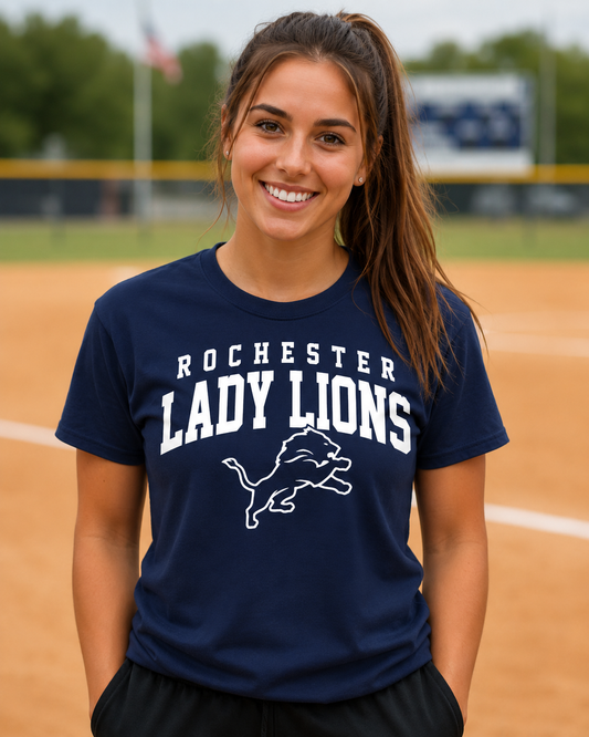 Women's Lady Lions Team T-Shirt - Navy Blue